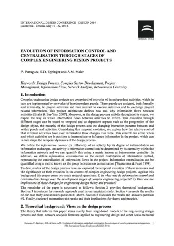 Evolution of Information Control and Centralisation Through Stages of Complex Engineering Design Projects